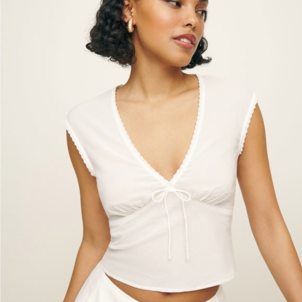 Reformation Cherry Top White
